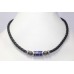 Necklace Unisex Silver Sterling 925 Women Men Leather Chain Handmade Enamel C815